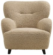 Jasnobrązowy fotel z materiału bouclé Lunaro – House Nordic