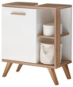 Biała szafka pod umywalkę bez baterii 61x65 cm Set 923 – Pelipal