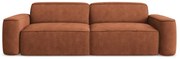 Sofa z tkaniny szenilowej w kolorze terakoty 244 cm Omao – Makamii