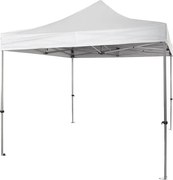 Profesjonalna składana aluminiowa altana o konstrukcji sześciokątnej Market-Pro 3X3, biała, wodoodporna
