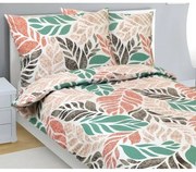 Bellatex Pościel bawełniana Wariacja jesienna zielony, 140 x 200 cm, 70 x 90 cm