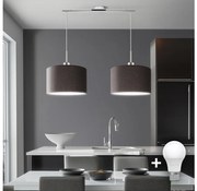 Eglo - LED Lampa wisząca TUNJA 2xE27/60W/230V brązowa