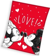 Koc dziecięcy Mickey i Minnie Mouse Love, 130 x 160 cm
