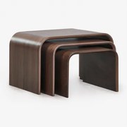 Prostokątne Stoliki Pomocnicze Z Mdf I Fornirem Namibia Wenge - Sklum