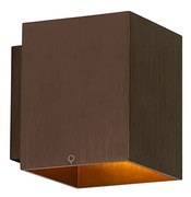 Nowoczesna lampa ścienna ciemnobrązowa kwadratowa - Sola Nowoczesny Oswietlenie wewnetrzne