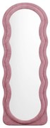 Lustro organiczne z weluru - szer. 65 x wys. 170 cm - Różowy - AYANI