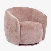 Fotel Obrotowy Mieres Szenilowy Wino Różowe - Sklum
