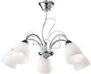 Klasyczny żyrandol z 5 szklanymi kloszami - 4X S121 Z6-T65