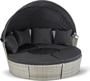 Wyspa Ogrodowa CALIFORNIA Modułowa Technorattan Jasnoszara