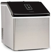 Klarstein Clearcube Kostkarka do lodu przezroczysty lód 13 kg/24 h stal szlachetna kolor czarny