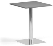 Stolik kawowy ENZO, 60x60 cm, chrom podstawa, grafit