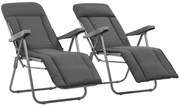Zestaw szarych leżaków ogrodowych A3-R03