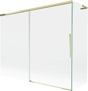 Mexen Rox L parawan nawannowy 2-skrzydłowy rozsuwany 190 + 80 x 150 cm, transparent, złoty - 8C9L-190-080-50-00