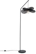 Lampa podłogowa Art Deco czarna z czarnym kloszem - Nest ArtDeco Oswietlenie wewnetrzne