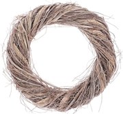 Wianek z wikliny, szaro-brązowy, średnica 30 cm