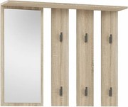Wieszak Parma | Dąb Sonoma | 100x15x81.5 cm | Lustro i Wieszaki
