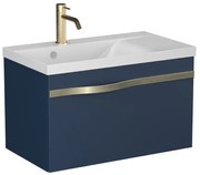Szafka pod umywalkę VOG 69 cm granatowa półmat z uchwytem stalowym KROFAM