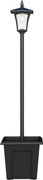 Outsunny Solarna lampa ogrodowa, odporna na warunki atmosferyczne, wysokość 160 cm, LED, 10 godz. oświetlenia, IP44, zewnętrzna, Czarna | Aosom PL