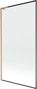 Mexen Next L parawan nawannowy 1-skrzydłowy 100 x 150 cm, czarna ramka,  miedź szczotkowana - 895-100-000-03-70-65