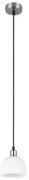 Lampa wisząca w biało-srebrnym kolorze ze szklanym kloszem ø 12 cm Molly – Trio