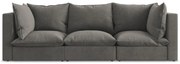 Ciemnoszara sofa 255 cm Manao – Makamii