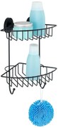 Półka pod prysznic BARI Vacuum-Loc, dwupoziomowa, metalowa, WENKO