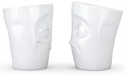 Zestaw 2 białych kubków z porcelany 58products