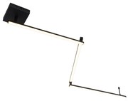 Lampa sufitowa czarna 150,8 cm z wbudowanym LED 3-stopniowy ściemniacz regulowany - AnnuschkaDesignerski Oswietlenie wewnetrzne