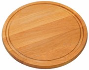 Kesper 85442 Deska do serwowania z drewnabukowego, średnica 25 cm