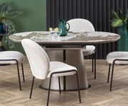 Stół Robinson z blatem w imitacji beżowego marmuru