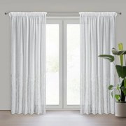 Firana dekoracyjna z efektem srebrnego marmurku na taśmie 140x270 cm