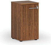 Szafa biurowa niska z drzwiami PRIMO WOOD, 400 x 420 x 740 mm, orzech