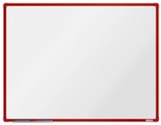 Biała magnetyczna tablica do pisania boardOK 1200 x 900 mm, czerwona rama