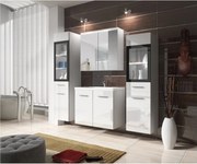 MINIO go for it, Meble łazienkowe MARIT II w kolorze biały/biały połysk, z oświetleniem LED