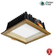 APLED - LED Oświetlenie SQUARE WOODLINE LED/6W/230V 4000K 12x12 cm popiół solidne drewno