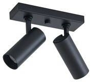 Nowoczesna lampa sufitowa czarna z możliwością ściemniania, 2-źródłowa - Tate Nowoczesny Oswietlenie wewnetrzne