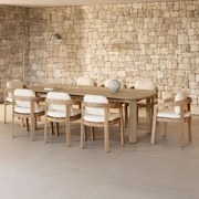 Zestaw Stołu Owalnego 240x100 Cm Z Drewna Akacjowego Oraz 8 Krzeseł Ogrodowych Z Drewna Akacjowego Uleno Jasny Akacjowy Brąz - Sklum