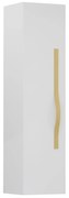Szafka łazienkowa VOG 33 cm biały połysk ze złotym uchwytem KROFAM