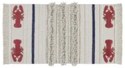 Dywan MINI LOBSTER 80x140 beżowy/czerwony LORENA CANALS