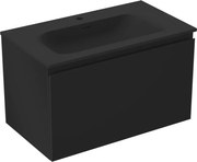 Mexen Orio szafka łazienkowa 80 cm z umywalką Vela, 1 szuflada, czarna mat - 91A10-08047-1-BF71-W23M71