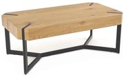 Stolik kawowy LAVIDA 43x110 cm dąb złoty/czarny