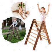 Drabinka Drewniana Montessori – Trójkąt Wspinaczkowy Pikler dla Dzieci 1-7 lat