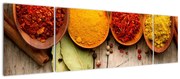 Obraz - Przyprawy na drewnie (170x50 cm)