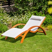 Leżak ogrodowy drewniany Larice ecru PATIO