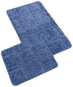 Bellatex Zestaw dywaników łazienkowych bez wycięcia BANYSILVER niebieski, 60 x 100, 60 x 50 cm