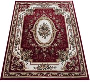 Stylowy prostokątny dywan bordowy rozeta B2-M86