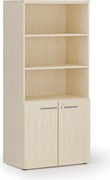 Szafa biurowa z drzwiami niskimi PRIMO WOOD, 800 x 500 x 1781 mm, brzoza