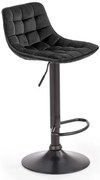 Czarne tapicerowane krzesło barowe A6-T44