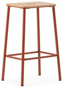 Ceglaste hokery zestaw 2 szt. (wysokość siedziska 65 cm) Abba – Marckeric