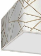 Lampa sufitowa, kwadratowa, biała, złota, liście ZIGGY WHITE White/Gold 2xE27